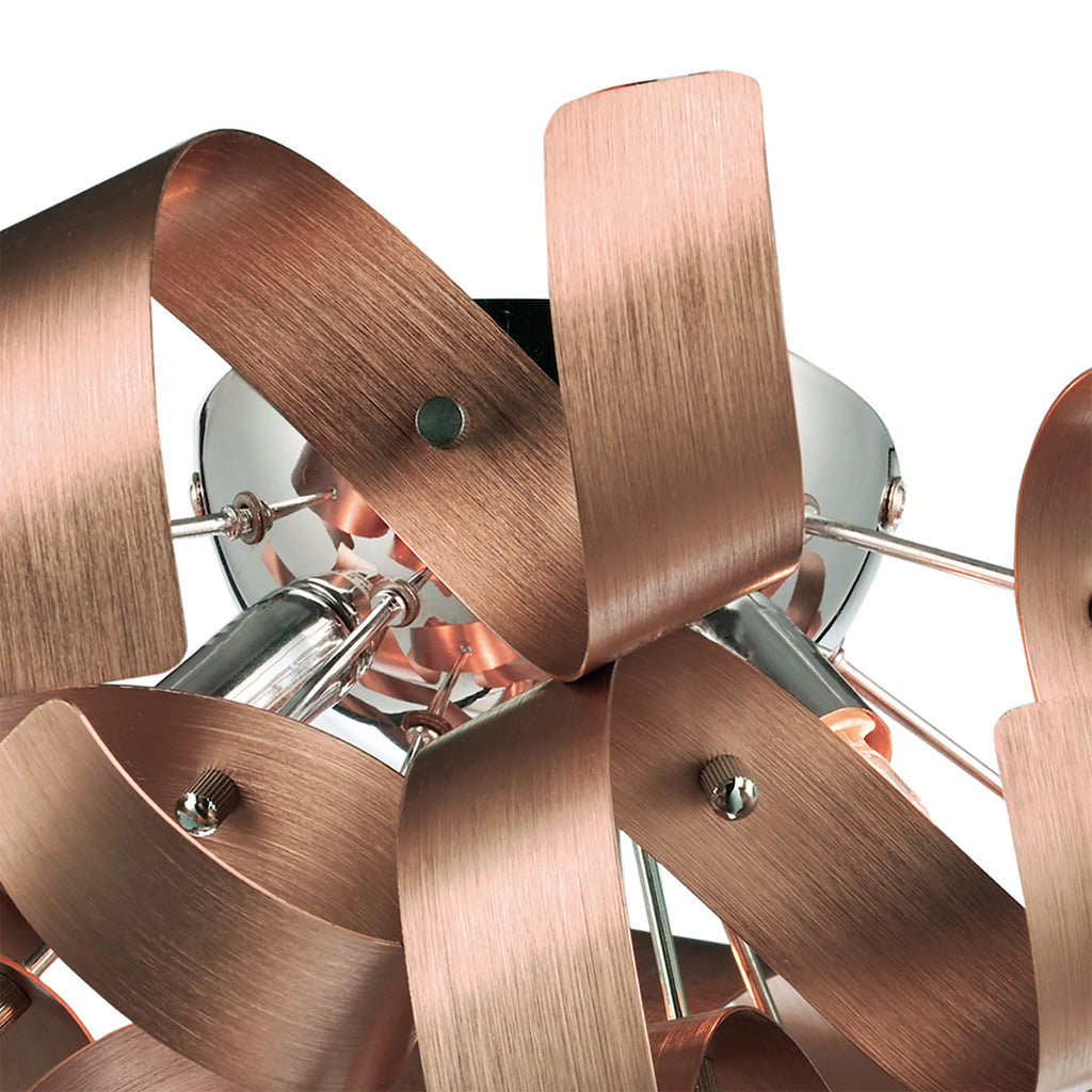 Rawley 4 Light Flush Brushed Copper 40cm<br>Brushed Copper