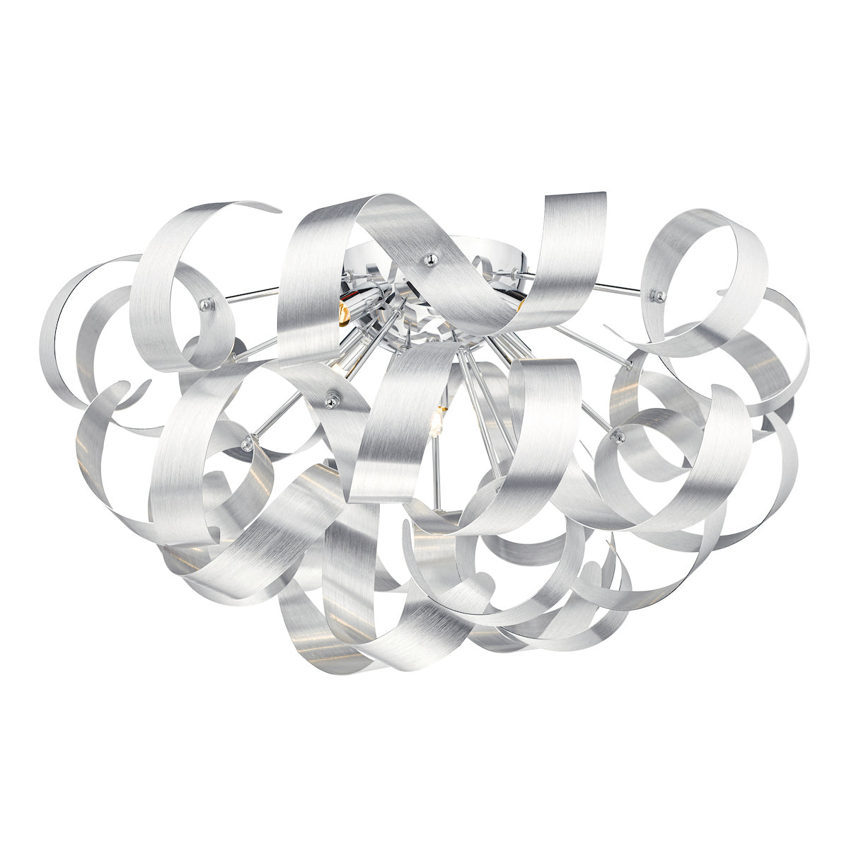 Rawley 5 Light Flush Brushed Aluminium 60cm<br>Brushed Aluminium
