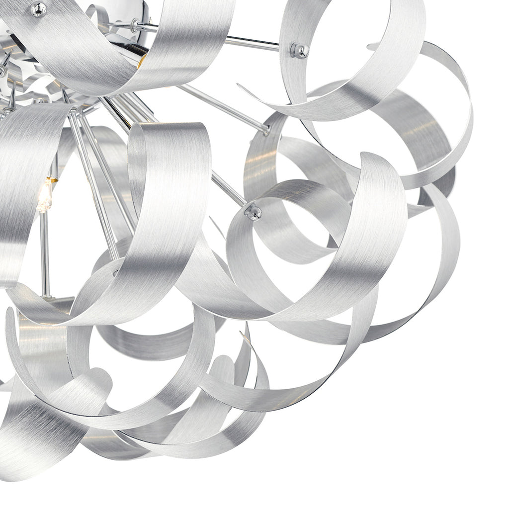 Rawley 5 Light Flush Brushed Aluminium 60cm<br>Brushed Aluminium