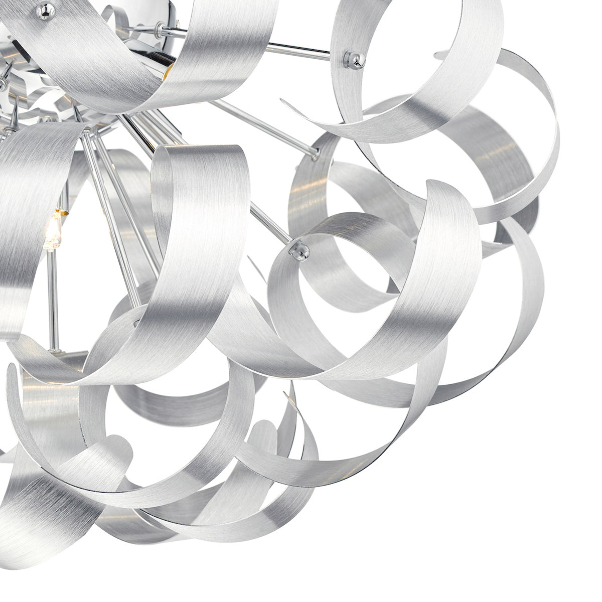Rawley 5 Light Flush Brushed Aluminium 60cm<br>Brushed Aluminium