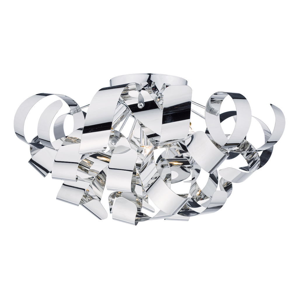 Rawley 5 Light Flush Polished Chrome 60cm<br>Polished Chrome