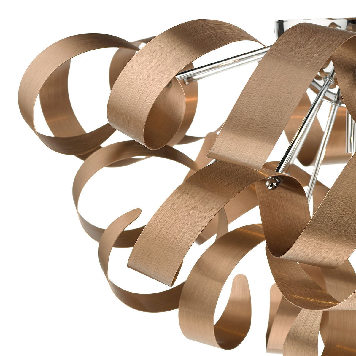 Rawley 5 Light Flush Brushed Copper 60cm<br>Brushed Copper