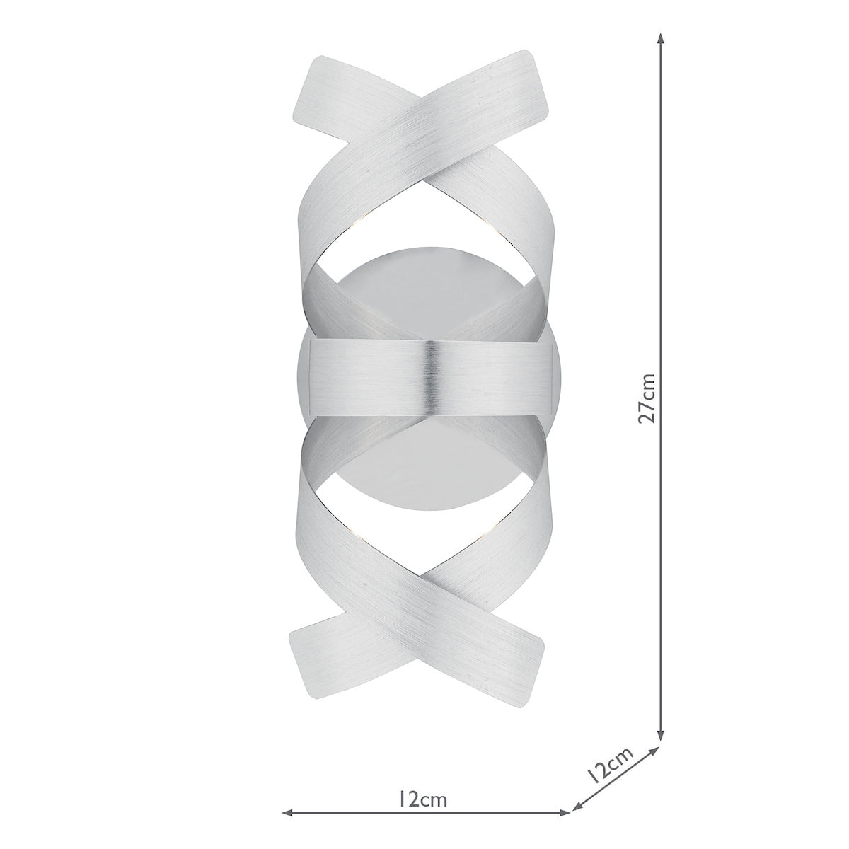 Rawley Wall Light Brushed Aluminium<br>Brushed Aluminium