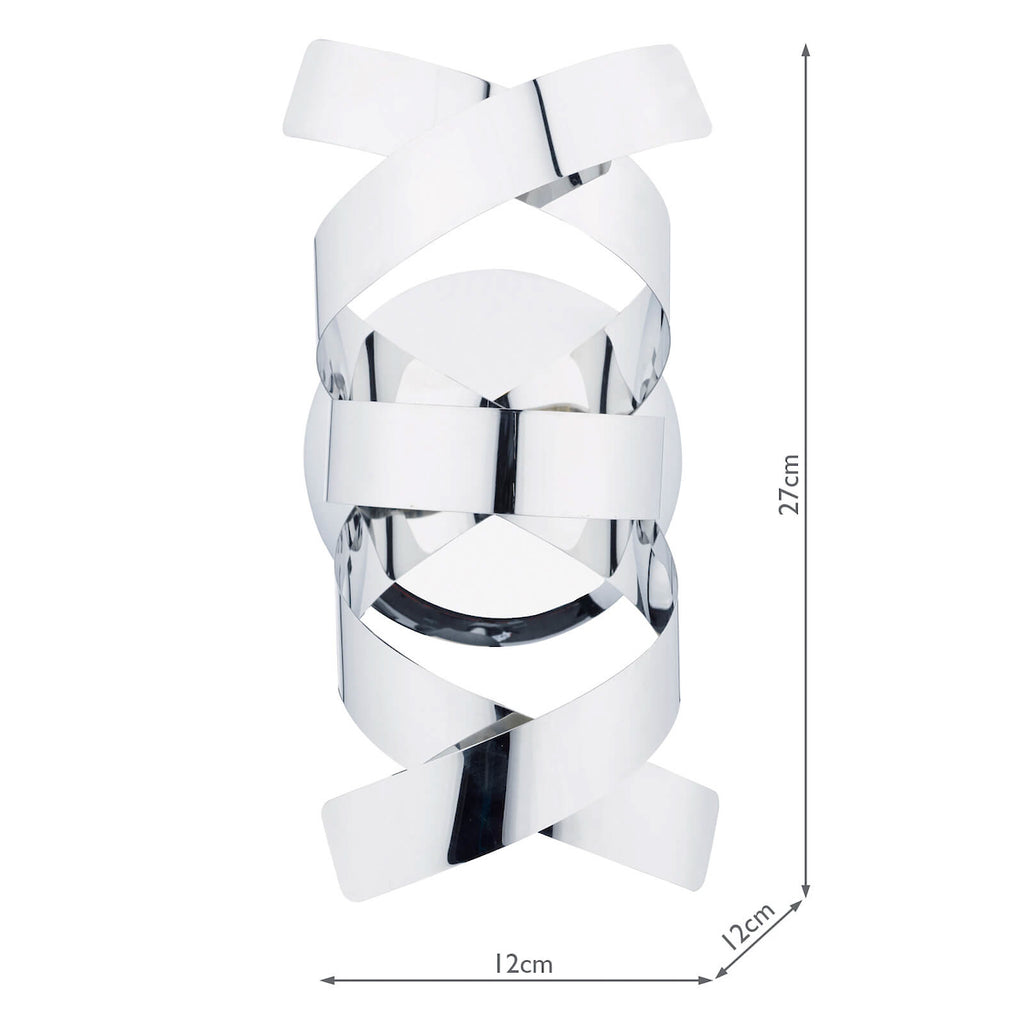 Rawley Wall Light Polished Chrome<br>Polished Chrome
