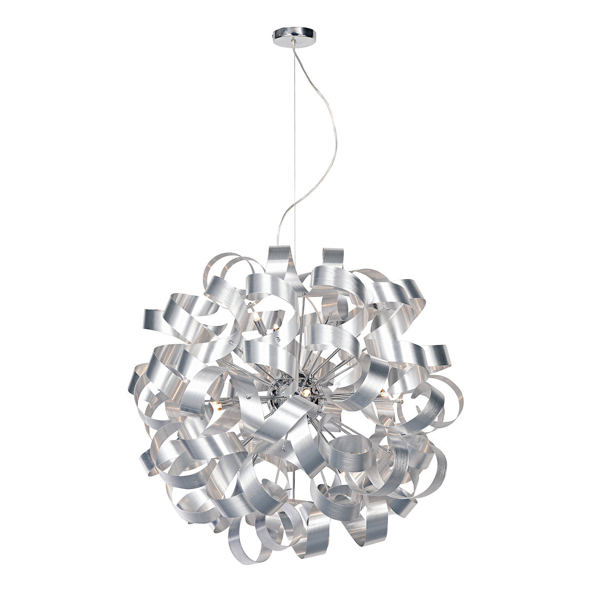 Rawley 12 Light Pendant Brushed Aluminium<br>Brushed Aluminium