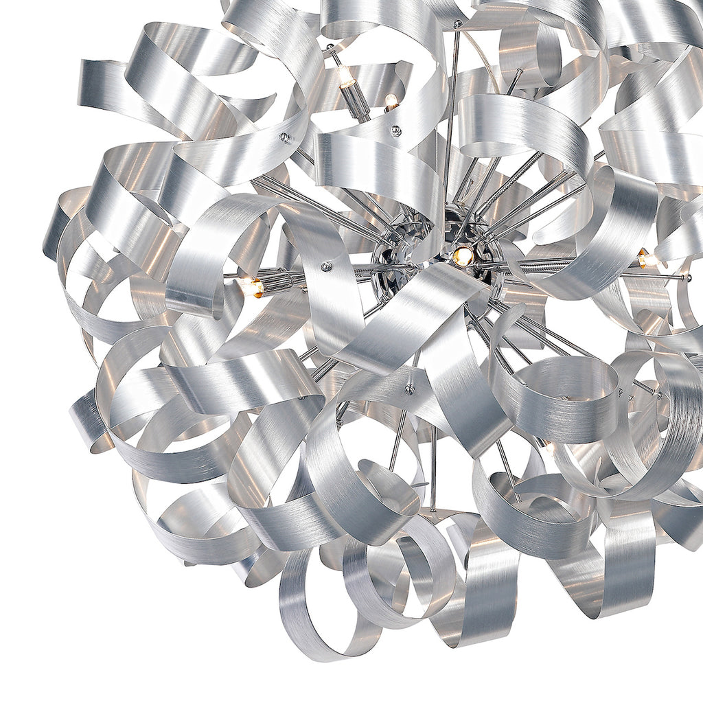 Rawley 12 Light Pendant Brushed Aluminium<br>Brushed Aluminium