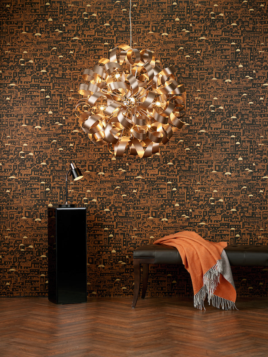 Rawley 12 Light Pendant Brushed Copper<br>Brushed Copper