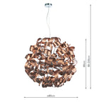Rawley 12 Light Pendant Brushed Copper<br>Brushed Copper