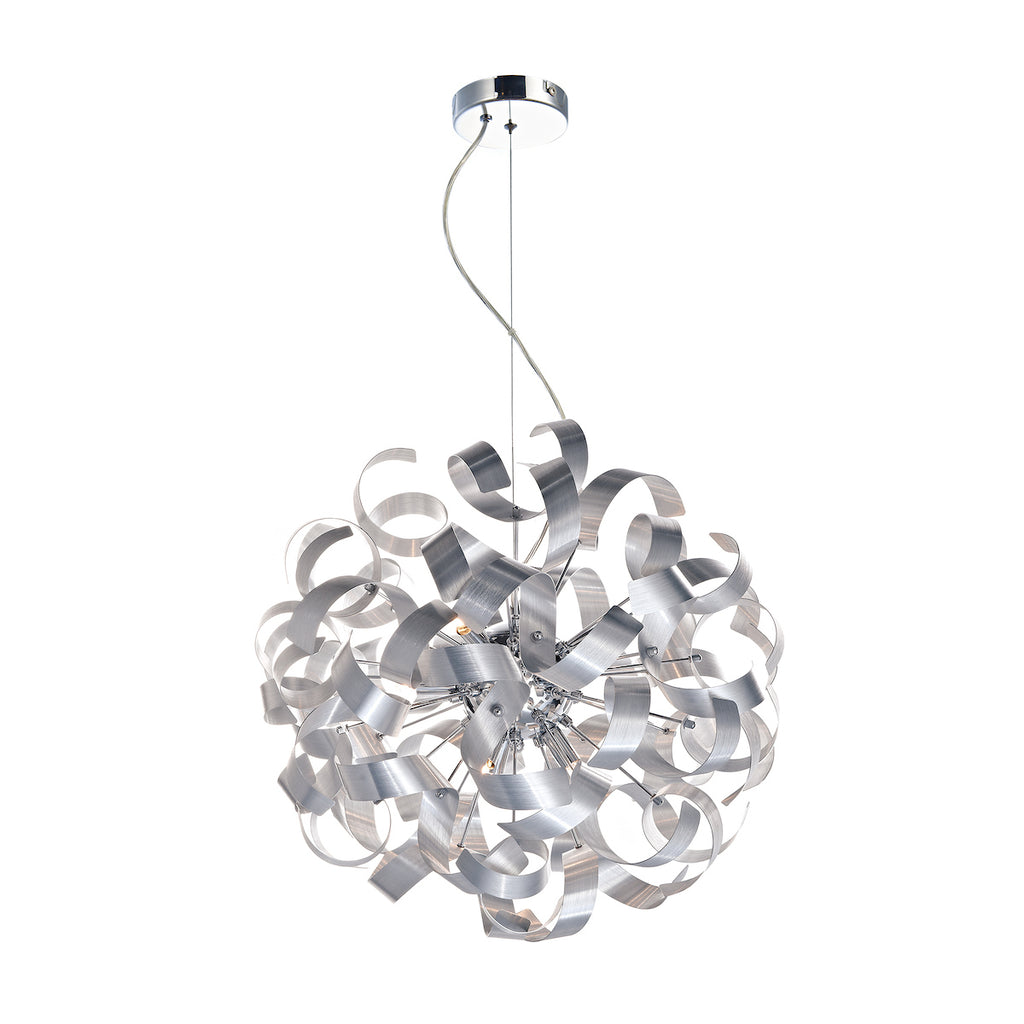 Rawley 9 Light Ribbon Pendant<br>Brushed Aluminium