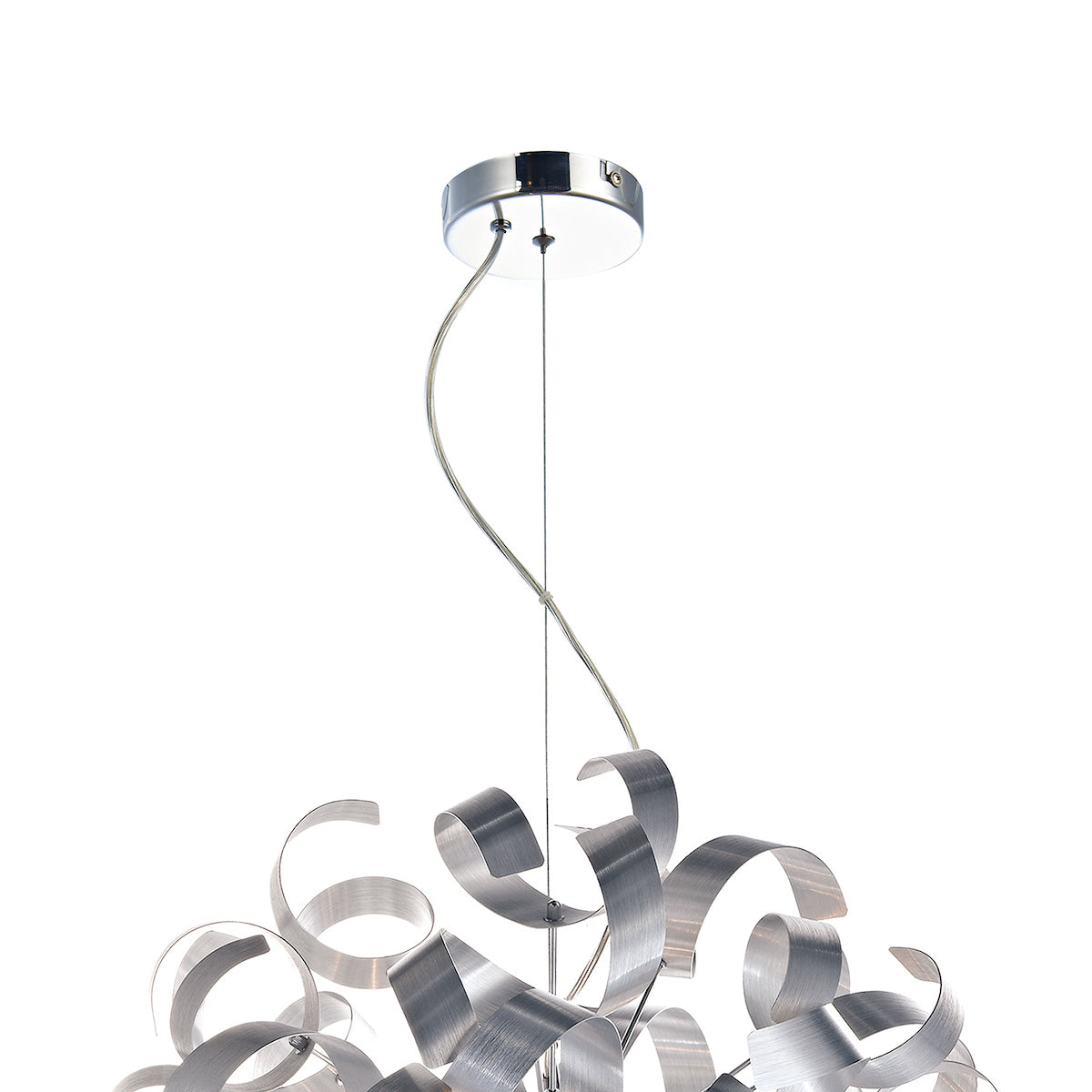 Rawley 9 Light Ribbon Pendant<br>Brushed Aluminium