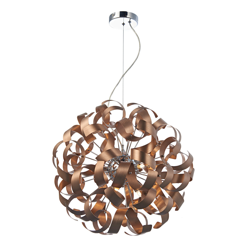 Rawley 9 Light Ribbon Pendant Brushed Copper<br>Brushed Copper