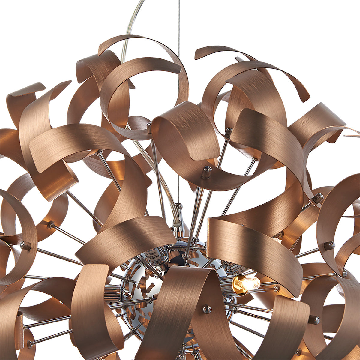 Rawley 9 Light Ribbon Pendant Brushed Copper<br>Brushed Copper