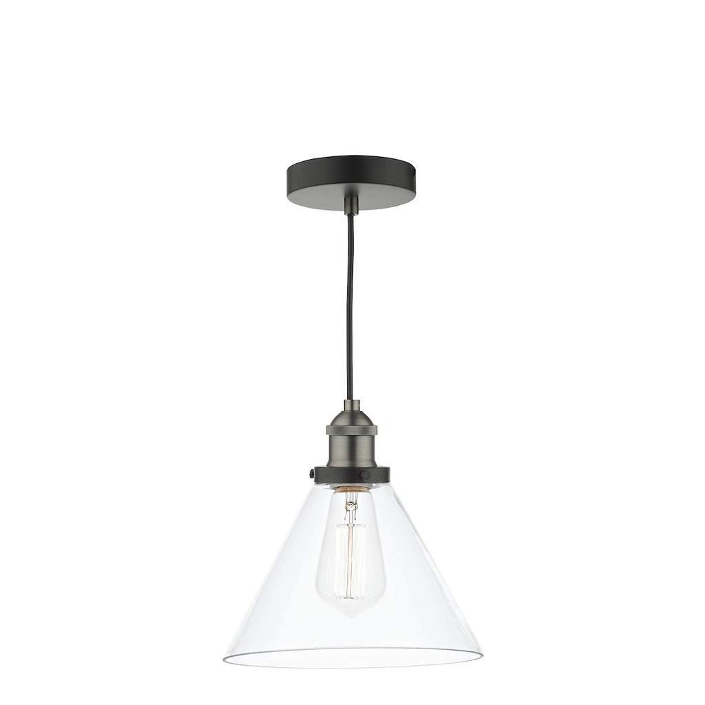 Ray 1 Light Single Pendant Antique Nickel Clear Glass<br>Antique Nickel