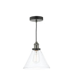 Ray 1 Light Single Pendant Antique Nickel Clear Glass<br>Antique Nickel