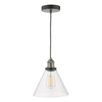 Ray 1 Light Single Pendant Antique Nickel Clear Glass<br>Antique Nickel