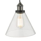 Ray 1 Light Single Pendant Antique Nickel Clear Glass<br>Antique Nickel