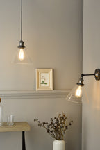 Ray 1 Light Single Pendant Antique Nickel Clear Glass<br>Antique Nickel