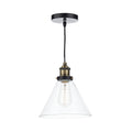 Ray 1 Light Pendant Antique Brass Clear<br>Antique Brass