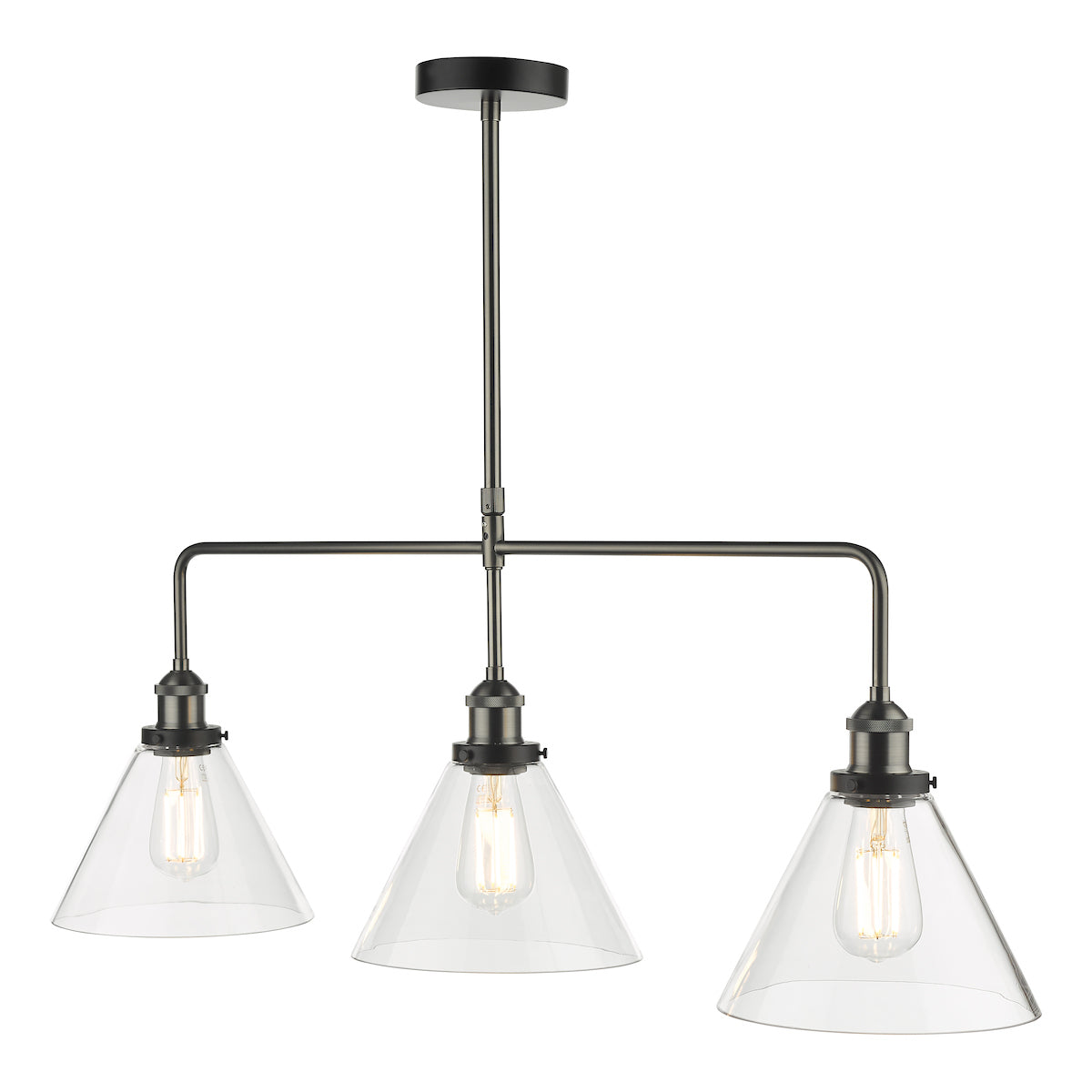 Ray 3 Light Bar Pendant Antique Nickel Clear GlassAntique Nickel