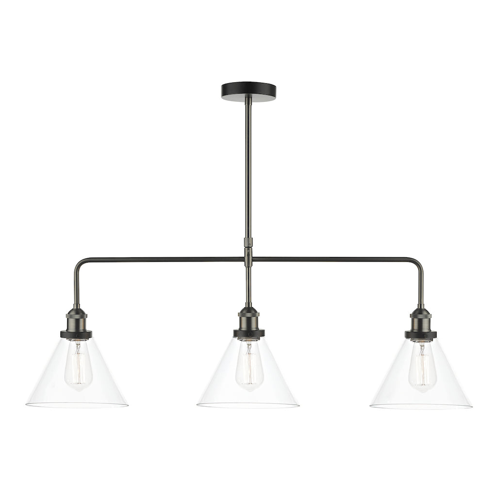 Ray 3 Light Bar Pendant Antique Nickel Clear GlassAntique Nickel