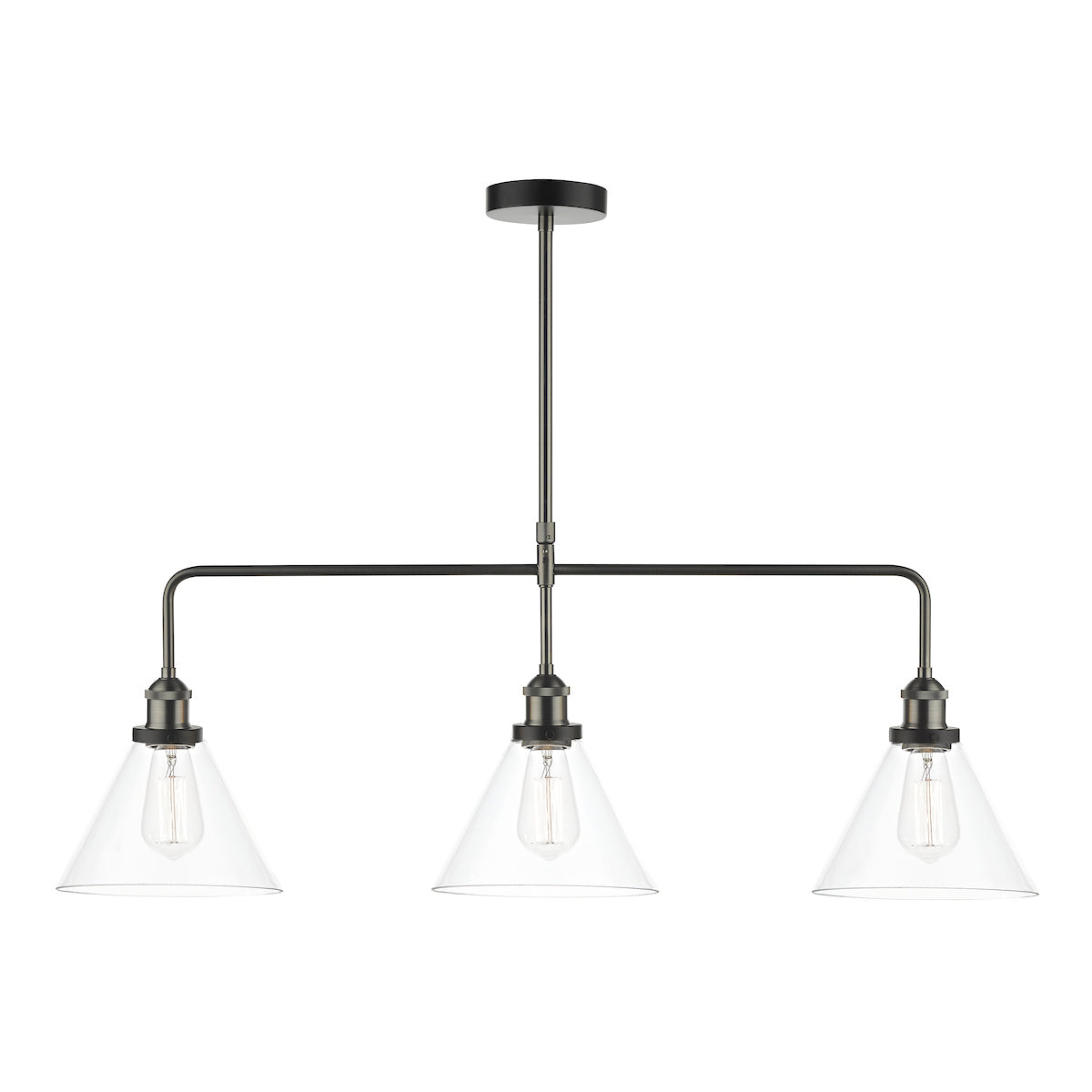 Ray 3 Light Bar Pendant Antique Nickel Clear GlassAntique Nickel