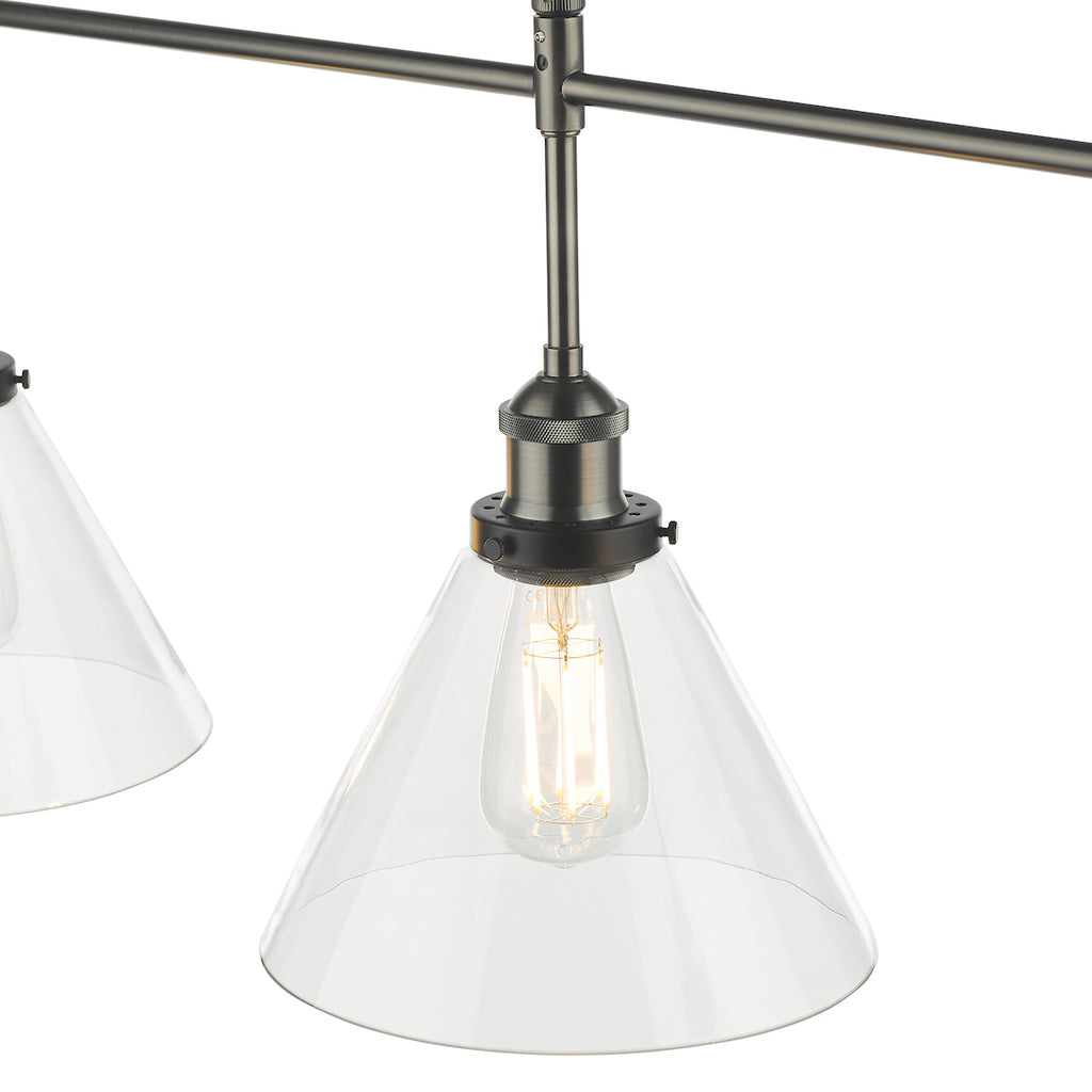 Ray 3 Light Bar Pendant Antique Nickel Clear GlassAntique Nickel