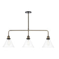 Ray 3 Light Bar Pendant Antique Brass ClearAntique Brass