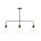 Ray 3 Light Bar Pendant Antique Brass ClearAntique Brass