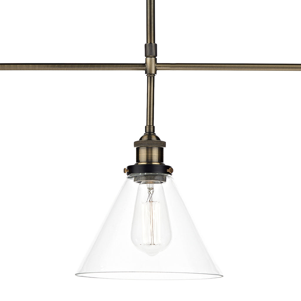 Ray 3 Light Bar Pendant Antique Brass ClearAntique Brass