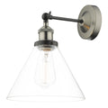 Ray Single Wall Light Antique Nickel Clear Glass<br>Antique Nickel