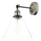 Ray Single Wall Light Antique Nickel Clear Glass<br>Antique Nickel