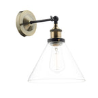 Ray 1 Light Wall Bracket Antique Brass ClearAntique Brass