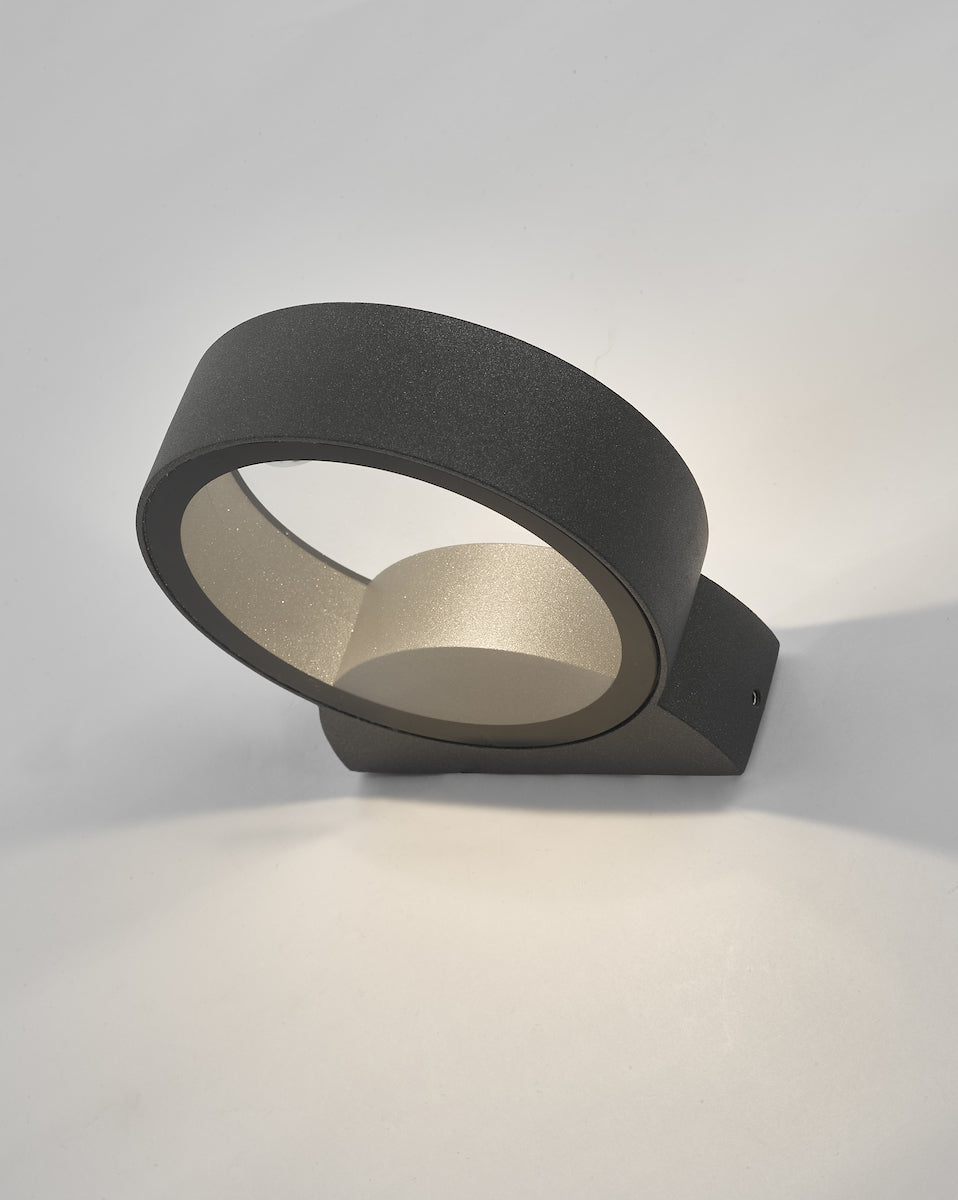Reon Outdoor Wall Light Matt Grey Glass IP65 LED<br>Matt Grey