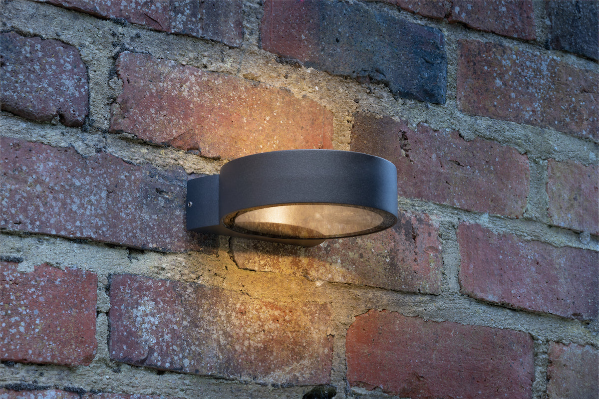 Reon Outdoor Wall Light Matt Grey Glass IP65 LED<br>Matt Grey