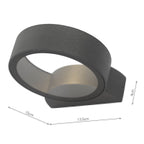 Reon Outdoor Wall Light Matt Grey Glass IP65 LED<br>Matt Grey