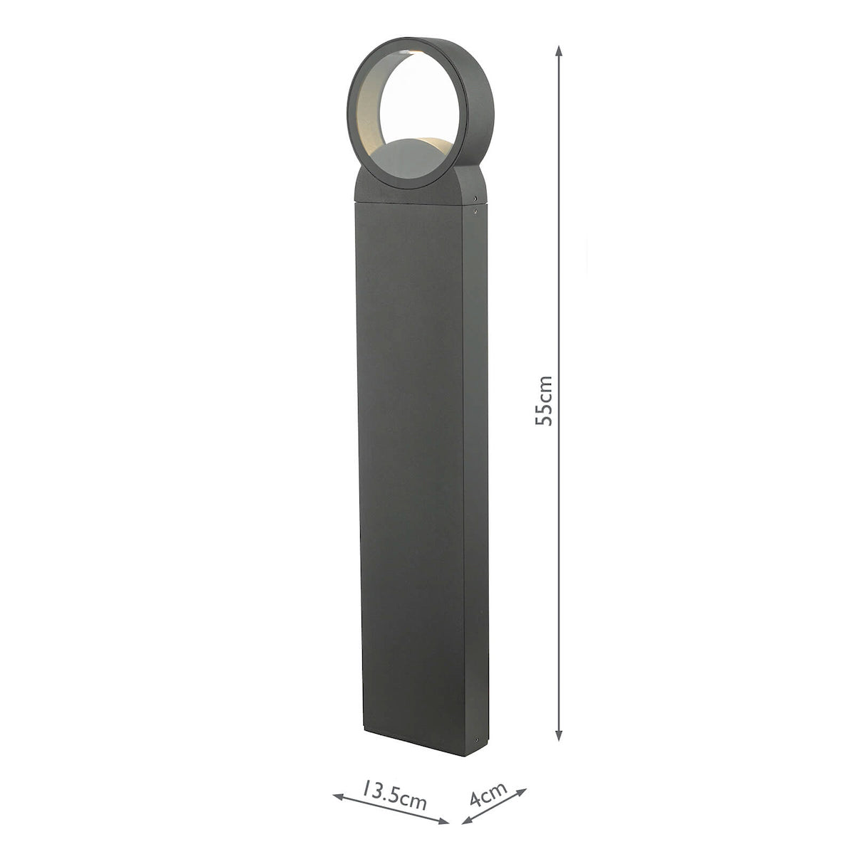 Reon Outdoor Post With Round Light Anthracite IP65 LED<br>Matt Grey