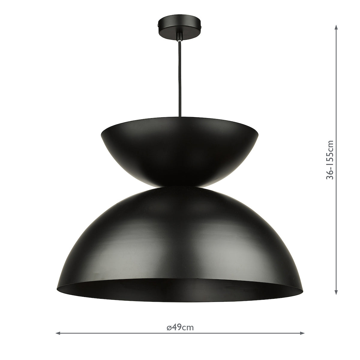 Riya Pendant Matt Black<br>Matt Black