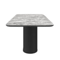 Roberto Fixed Gloss Light Grey Ceramic Dining Table - 180cm
