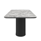Roberto Fixed Gloss Light Grey Ceramic Dining Table - 180cm