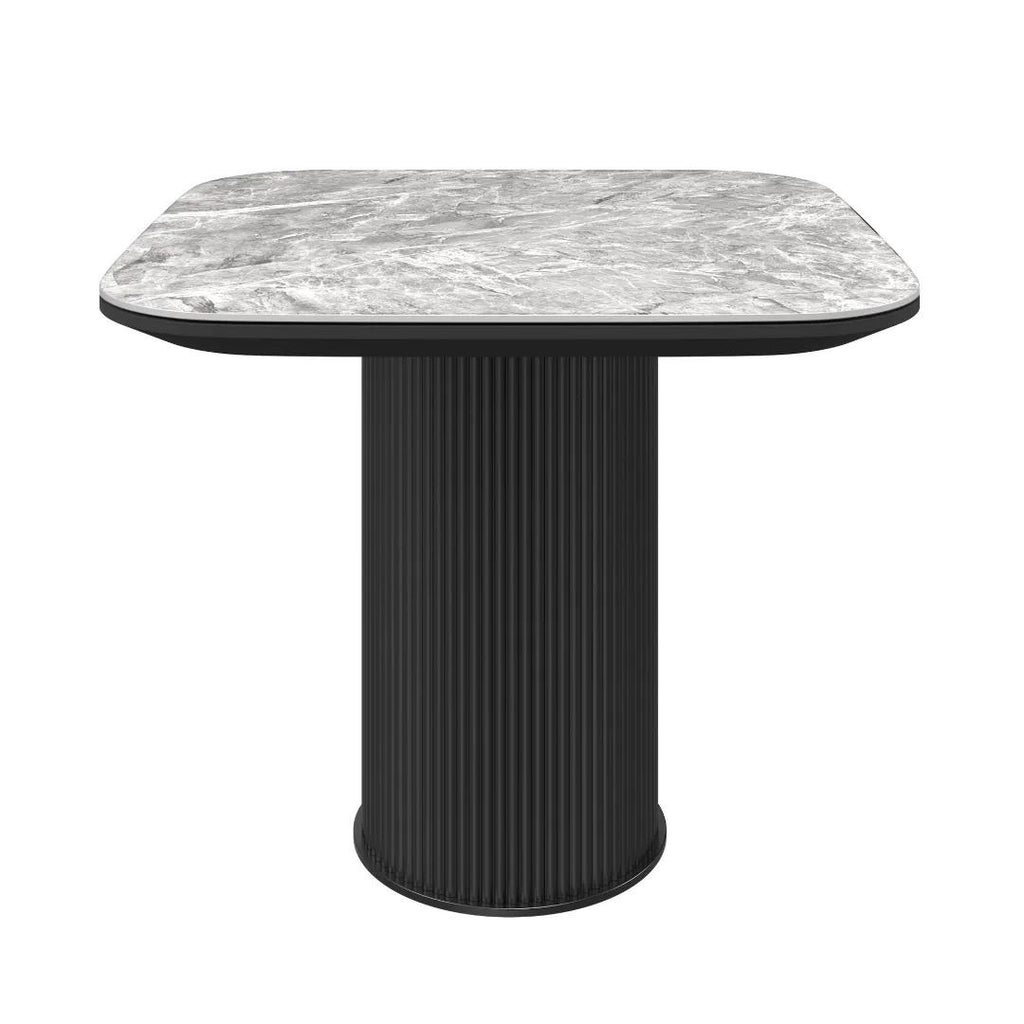 Roberto Gloss Light Grey Ceramic Side Table