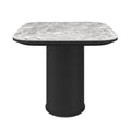 Roberto Gloss Light Grey Ceramic Side Table