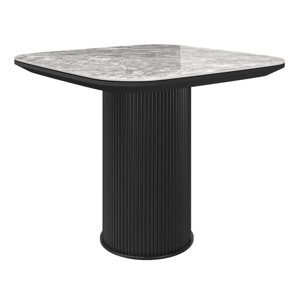 Roberto Gloss Light Grey Ceramic Side Table