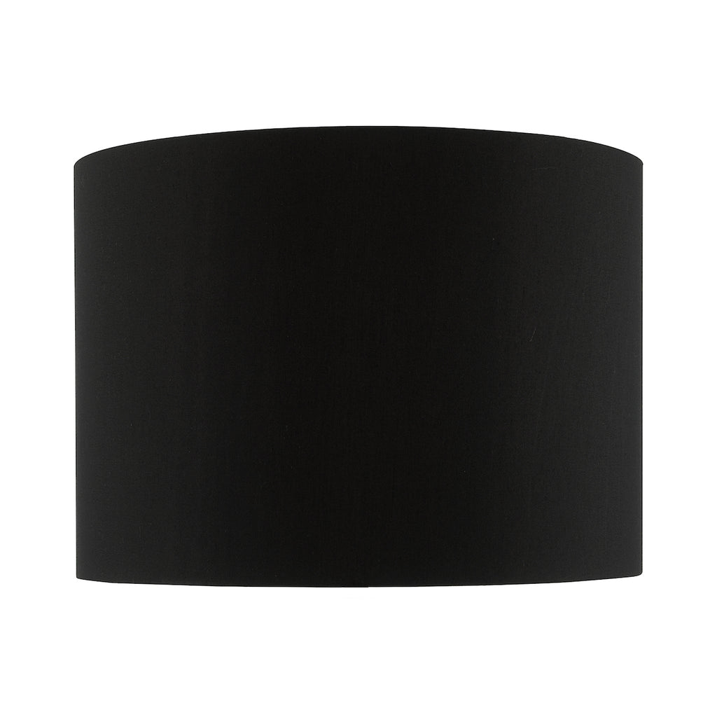 Roja Black Cotton Drum Shade 24cm<br>Black