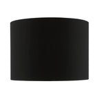 Roja Black Cotton Drum Shade 24cm<br>Black