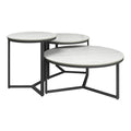 Roma White Ceramic Coffee Table Set