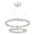 Roma 2 Tier Pendant Polished Chrome Crystal LED<br>Crystal