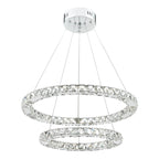 Roma 2 Tier Pendant Polished Chrome Crystal LED<br>Crystal