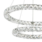 Roma 2 Tier Pendant Polished Chrome Crystal LED<br>Crystal