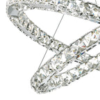 Roma 2 Tier Pendant Polished Chrome Crystal LED<br>Crystal
