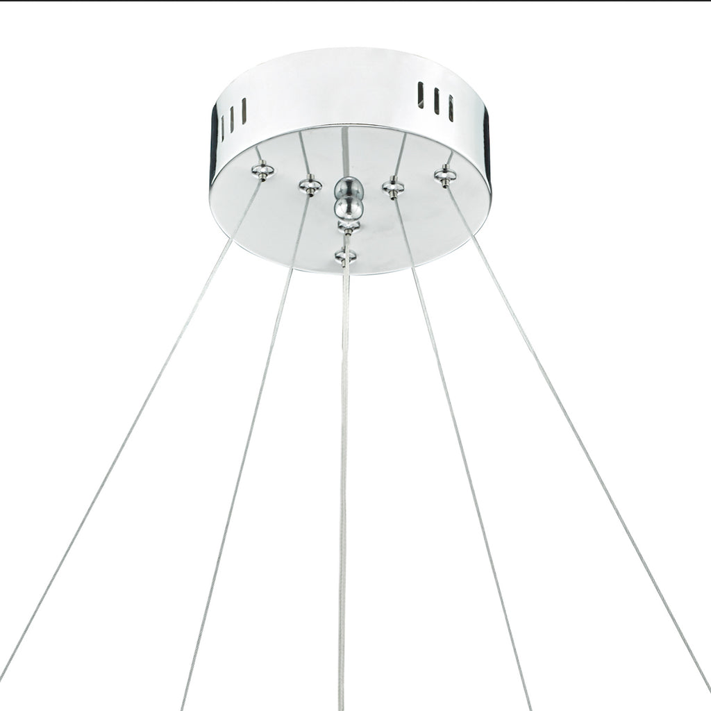 Roma 2 Tier Pendant Polished Chrome Crystal LED<br>Crystal